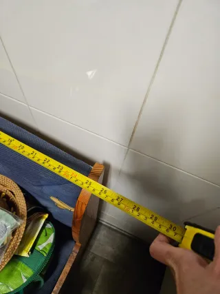 Rinconera de cocina madera y tela