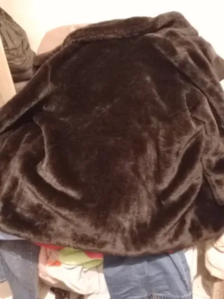 Chaquetón pelo negro talla única