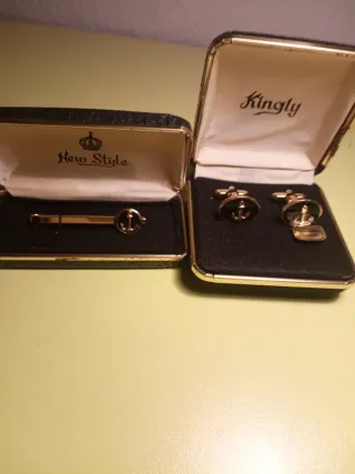 Gemelos y pasador de corbata Kingly
