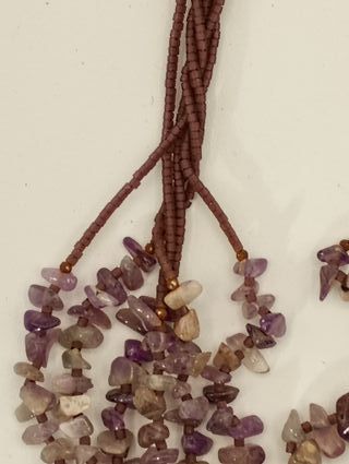 Collar de amatista natural
