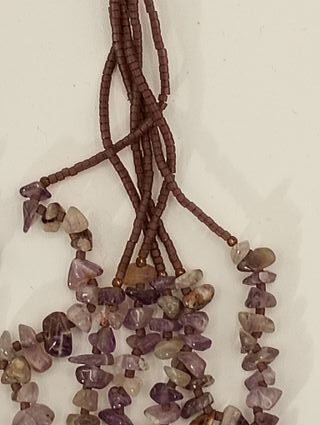 Collar de amatista natural