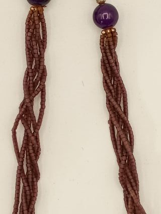Collar de amatista natural