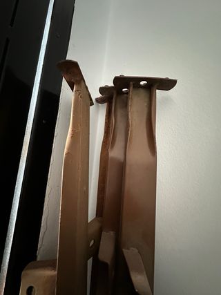 Estructura cama 90cm con cabeceros de madera