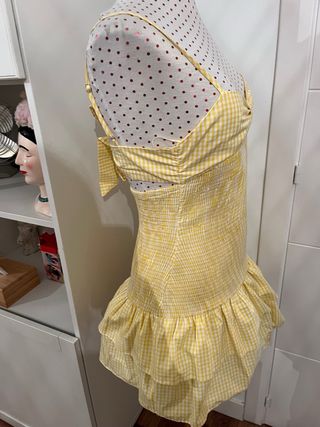 Vestido Zara Amarillo Gingham