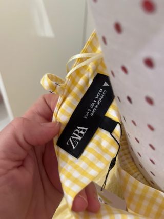 Vestido Zara Amarillo Gingham