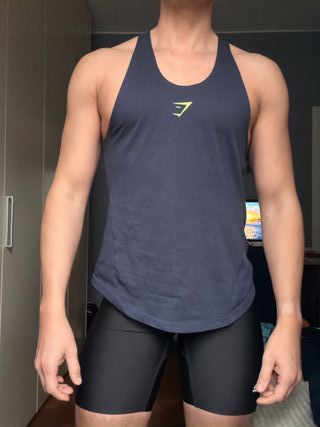 Canotta Gymshark Blu Uomo