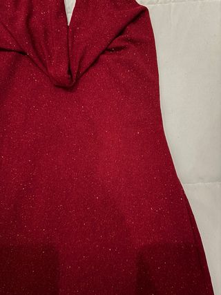 Vestido de fiesta rojo brillante