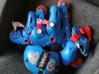 Patines en línea azules Talla ajustable