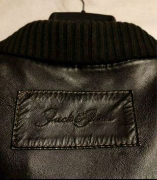 Cazadora Piel Jack Jones T42 Negra