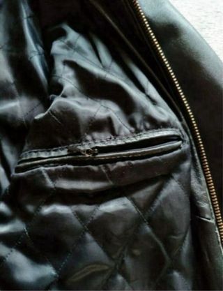 Cazadora Piel Jack Jones T42 Negra