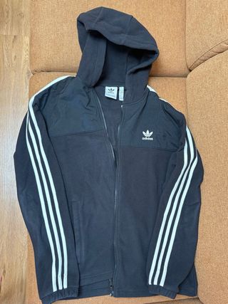 Adidas Forro Polar Capucha Negro Talla S Hombre