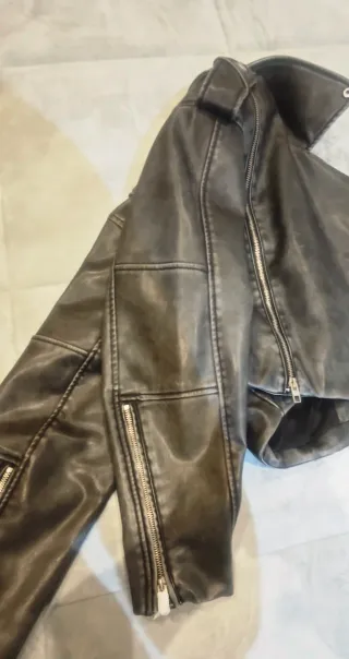 Cazadora Biker Zara Negra