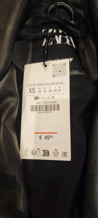 Cazadora Biker Zara Negra