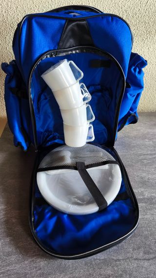 Mochila picnic térmica azul