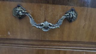 Tocador antiguo madera y cristal