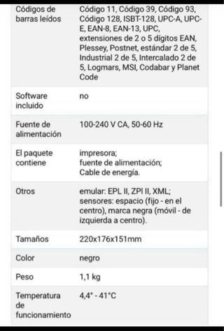 Impresora Zebra ZD220 Térmica