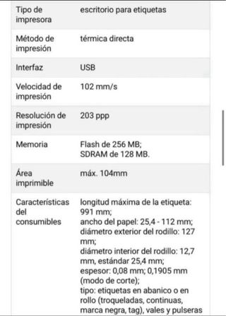 Impresora Zebra ZD220 Térmica