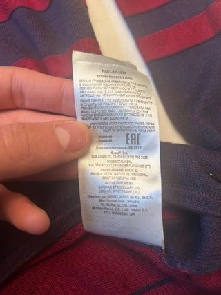 Maglione Guess Uomo Righe Bordeaux Blu L