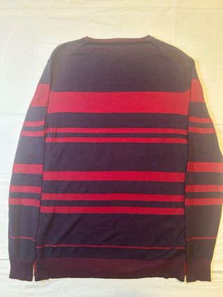 Maglione Guess Uomo Righe Bordeaux Blu L