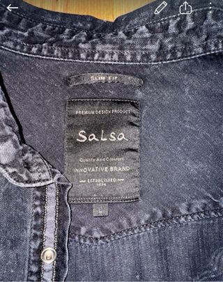 Camisa Salsa Negra Denim