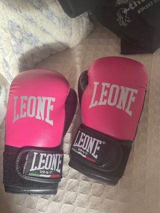 Guantes de boxeo Leone rosa talla S