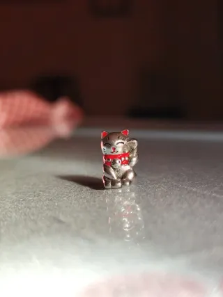 Charm Gato Maneki Neko de  Plata S925 para Pandora