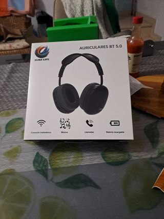 Auriculares Bluetooth 5.0 EURO LIFE Negro...