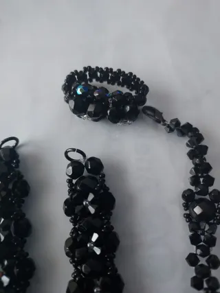 Conjunto Pulseras y Anillo Abalorios
