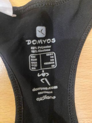 Camiseta deportiva Domyos mujer negra