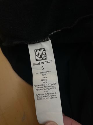 Culotte largo ciclismo Santini Negro