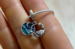 Charm Colgante Camping Luna Montaña Naturaleza