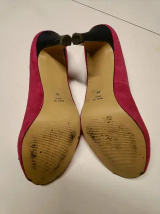 Zapatos de tacón FOSCO fucsia con lazo azul