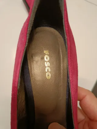 Zapatos de tacón FOSCO fucsia con lazo azul