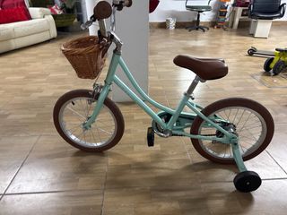Bicicleta infantil vintage mint green