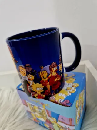 Caneca The Simpsons Azul e Multicolor