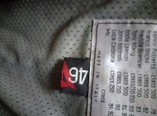 Traje Dainese Racing Piel Azul Blanco