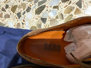 Traje de fiesta azul + zapatos saxo