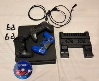 PS4 Slim Negra + Accesorios + FIFA 19