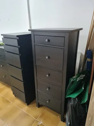 Comodas Ikea Hemnes Cajoneras Negras de Madera