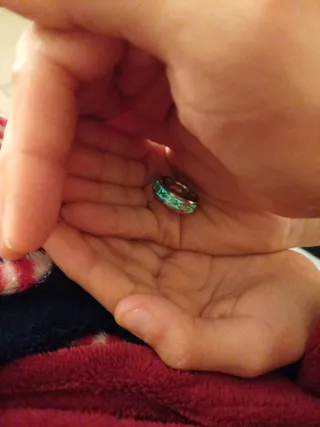 Anillo Acero Inoxidable Religioso Dorado y Platead