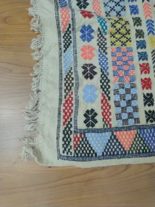 Tappeto Kilim multicolore fatto a mano