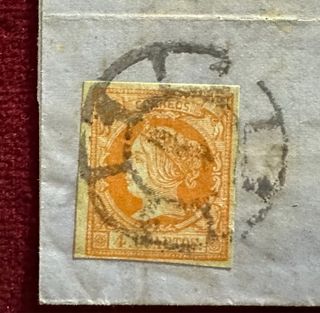 1861, carta, sello de 4 Cuartos, Madrid Alicante