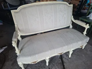 Tresillo Victoriano Antiguo Tallado