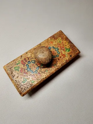 Asciuga inchiostro legno intarsiato '800