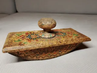 Asciuga inchiostro legno intarsiato '800