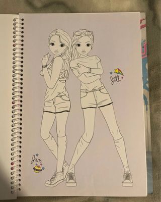 Cuaderno de pegatinas y colorear modelos Top Model