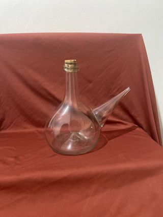 Botijo antiguo de cristal soplado