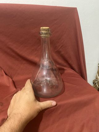 Botijo antiguo de cristal soplado