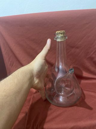 Botijo antiguo de cristal soplado