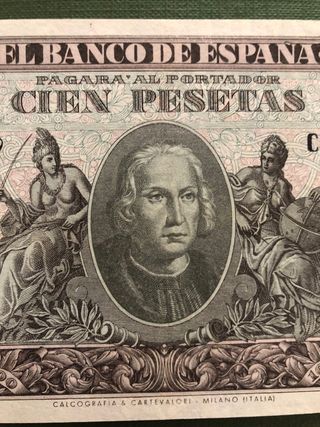 Billete 100 pesetas 1940 El Banco de España